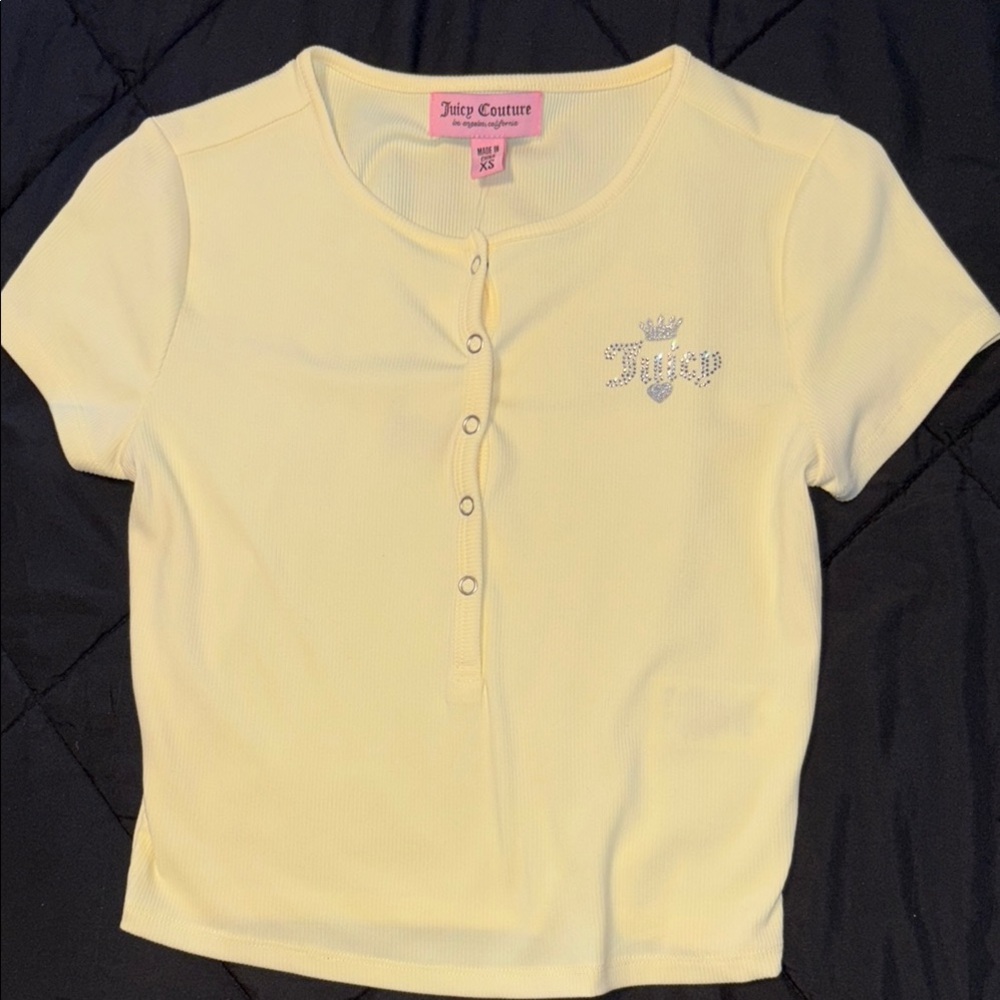 Juicy Couture Yellow crop top